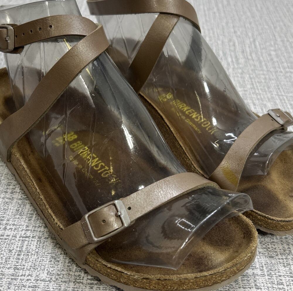 Birkenstock Yara Birks Wrap Around The Ankle Tan Women's Sandals Size 38 EU 7 US